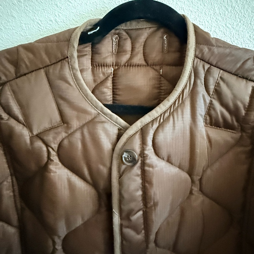 The Frankie Shop - TEDDY QUILTED JACKET - CHOCOLATE BROWN - XS/S - Picture 3 of 6
